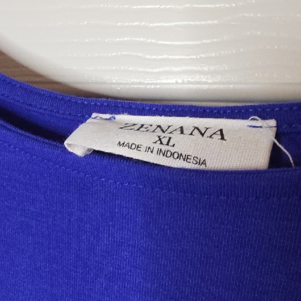 Zenana XL Royal Blue Long Sleeve Dress - Picture 2 of 4